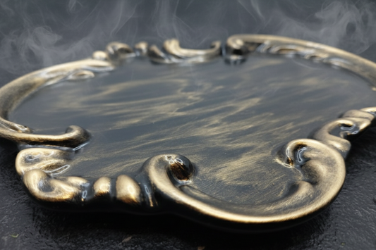 Antique Gold Trinket Tray – Baroque Resin Jewelry Trinket Dish