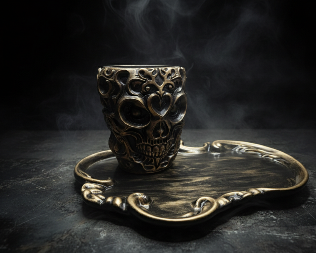 Antique Gold Trinket Tray – Baroque Resin Jewelry Trinket Dish