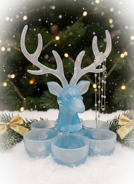 Winter Holiday Christmas Deer jewelry box holder, gift decor.