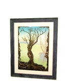 Original Fantasy ART Fairy  Tree DRYAD wood block Print