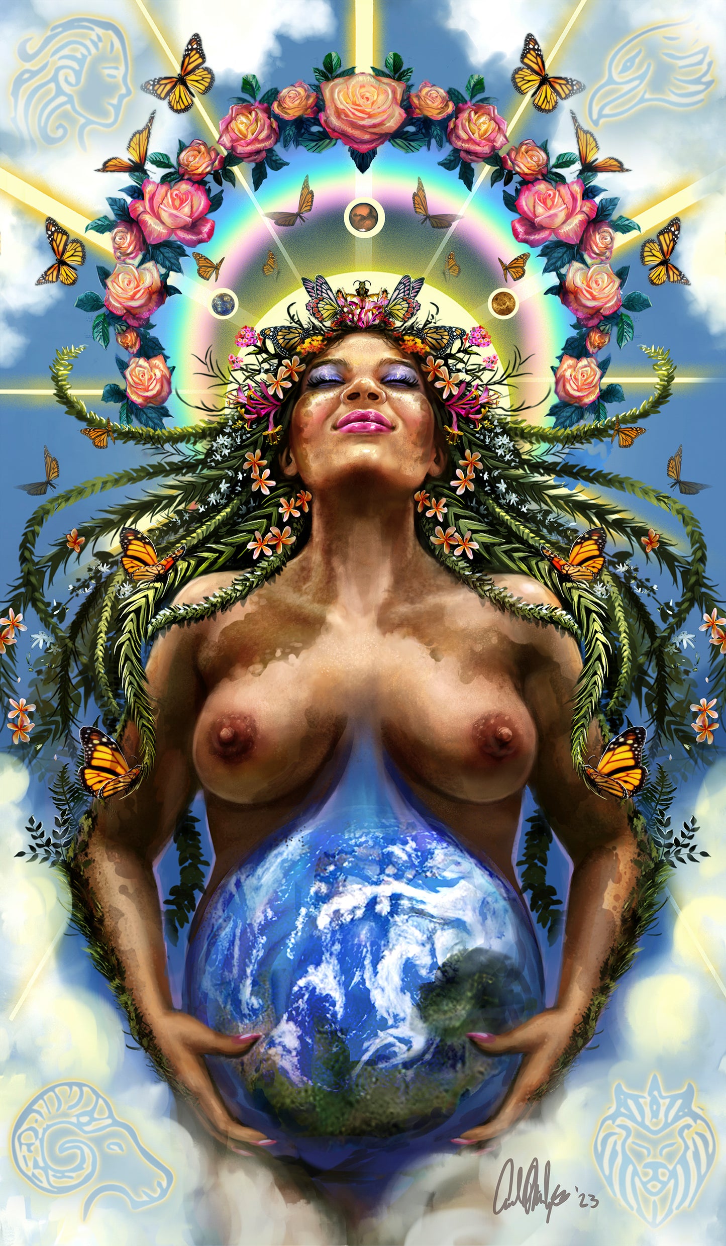 The World- Fantasy Tarot Card Art Print