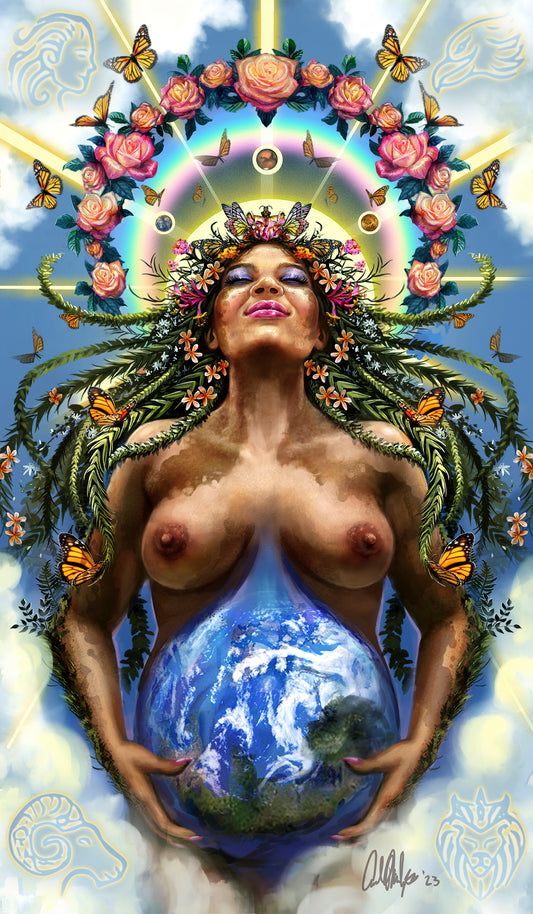 The World- Fantasy Tarot Card Art Print
