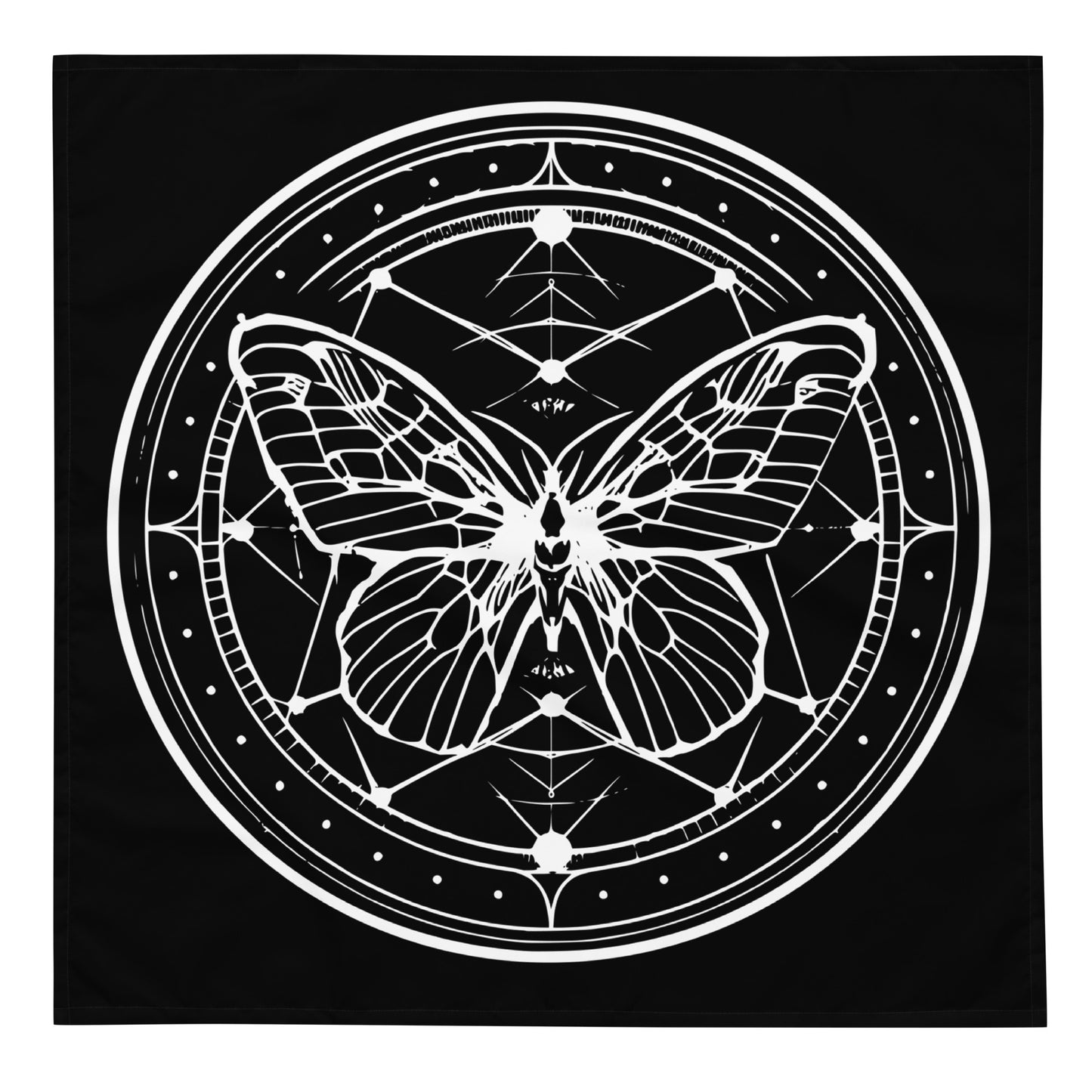 Enchanted Nocturne Moth Crystal Grid Tarot Cloth