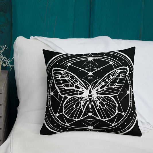 Enchanted Nocturne Moth Gothic decor Premium Pillow