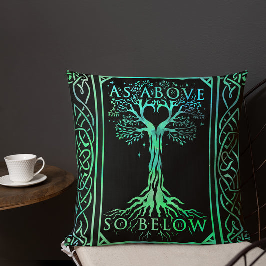 As above So below, witchy celtic knot throw pillow