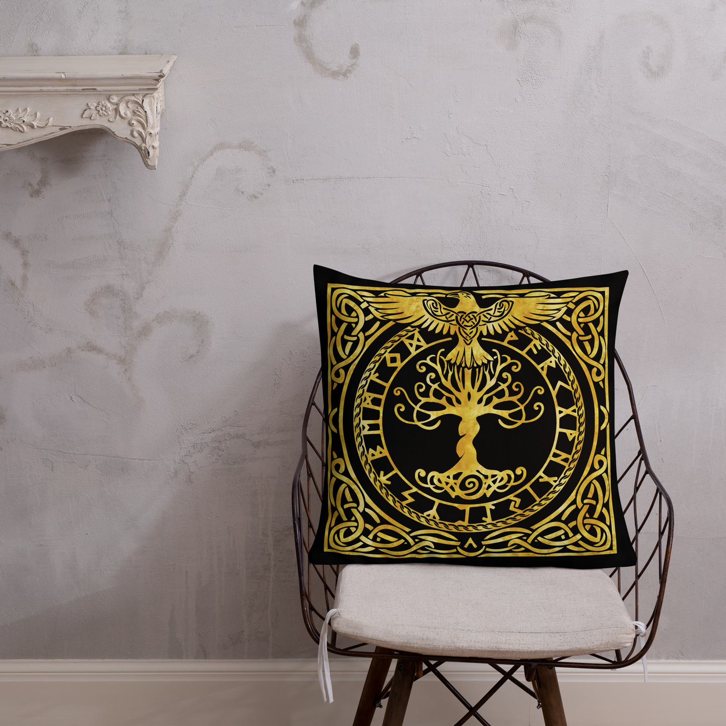 World Tree Norse Rune Pillow