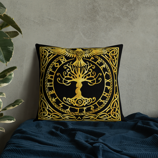 World Tree Norse Rune Pillow