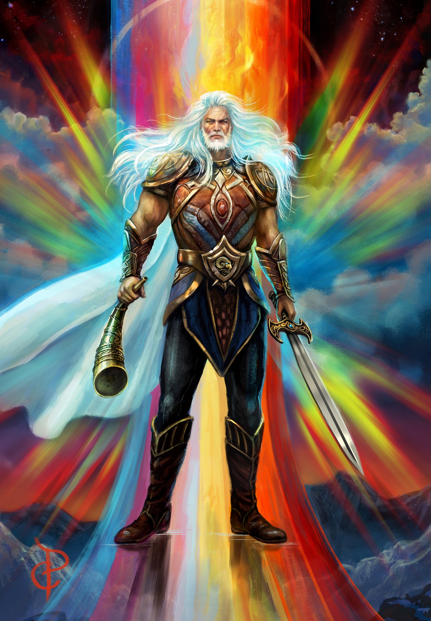 Norse God Heimdall  Art Print Multiple Sizes