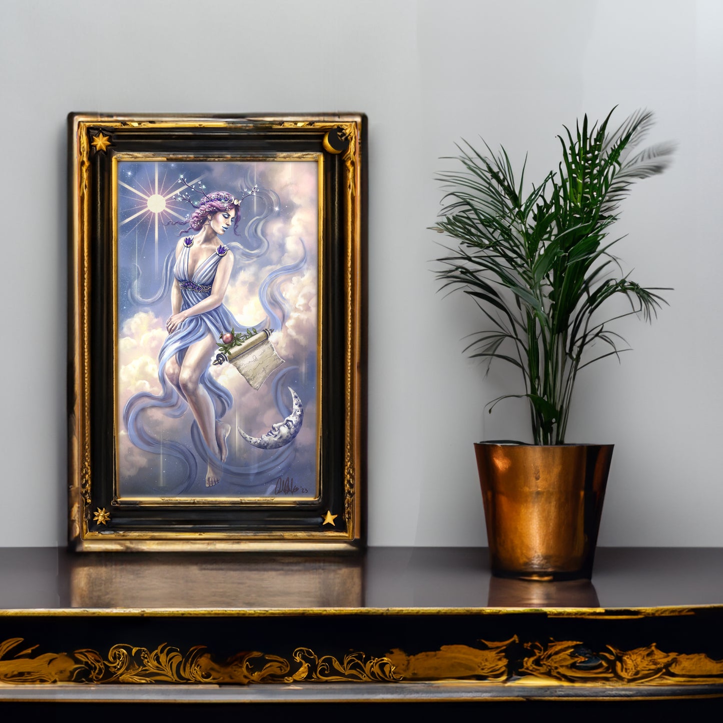 The High Priestess - Persephone - Fantasy Tarot Card Art Print