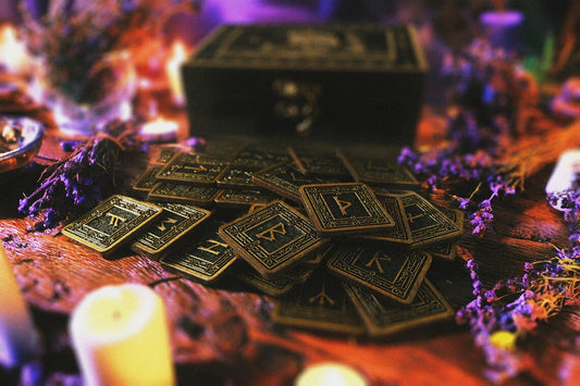 Boxed Wooden Rune Pagan Gift set, Norse Viking Ship
