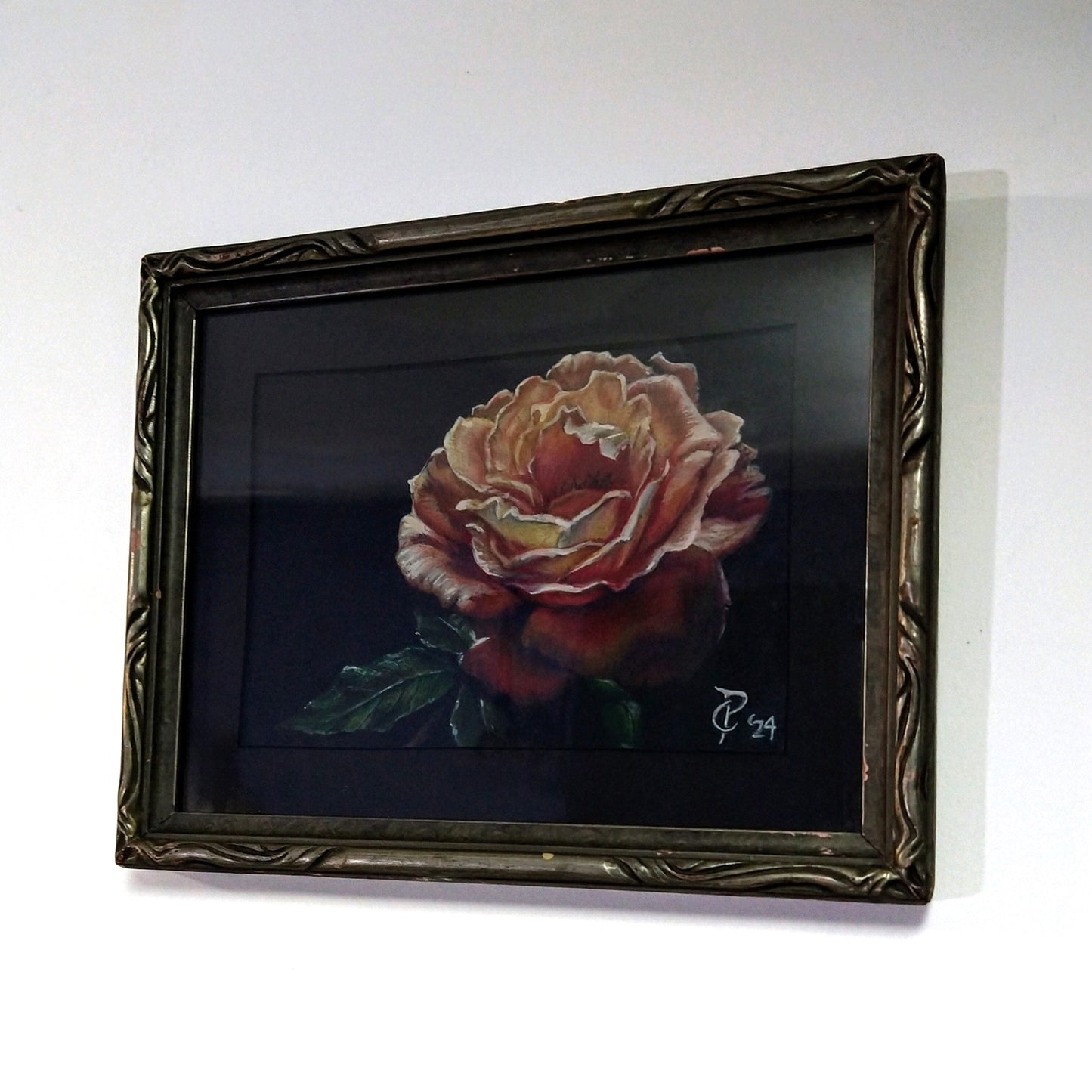 Oregon Rose Original Colored Pencil Framed Fine Art