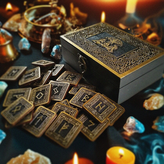 The Norns Boxed Wooden Rune Set Elder Futhark viking pagan gift set