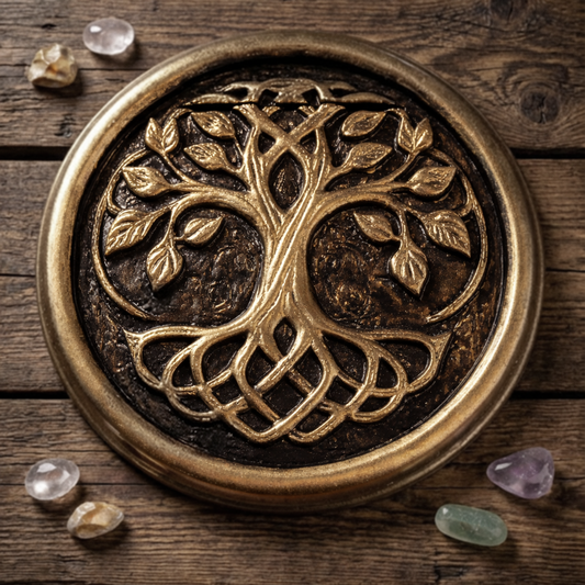 Gold Tree of Life Tarot Card Holder: Altar Decor eco resin
