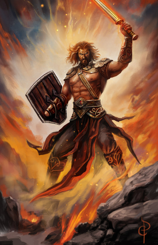 Norse God Tyr Art Print Multiple Sizes