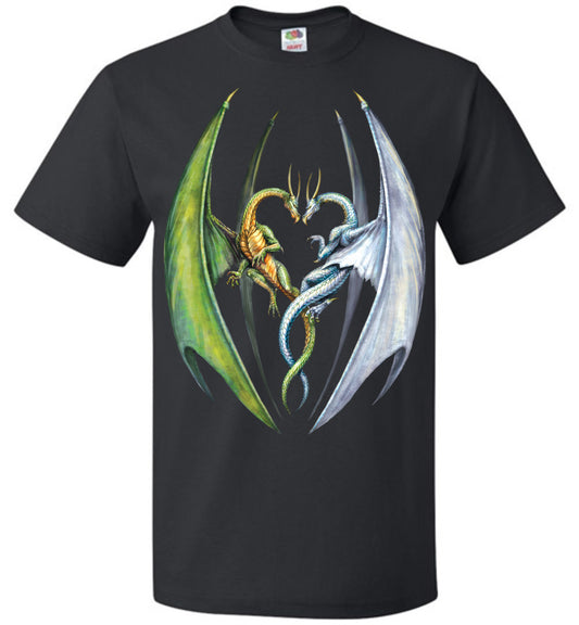 Entwined Dragons Graphic T-shirt UNISEX  (S-6XL) - Inlumined Arts LLC