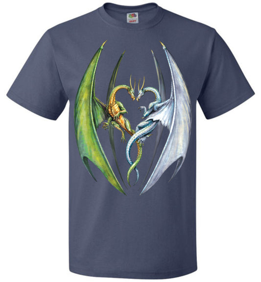 Entwined Dragons Graphic T-shirt UNISEX  (S-6XL) - Inlumined Arts LLC