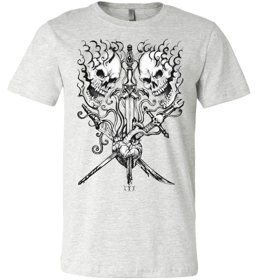 Three of Swords  Tattoo Tarot Graphic Shirt - Inlumined Arts LLC