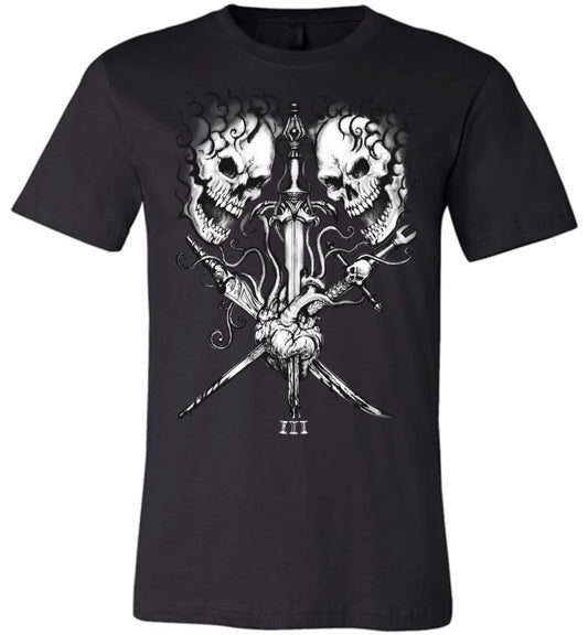 Three of Swords  Tattoo Tarot Graphic Shirt - Inlumined Arts LLC