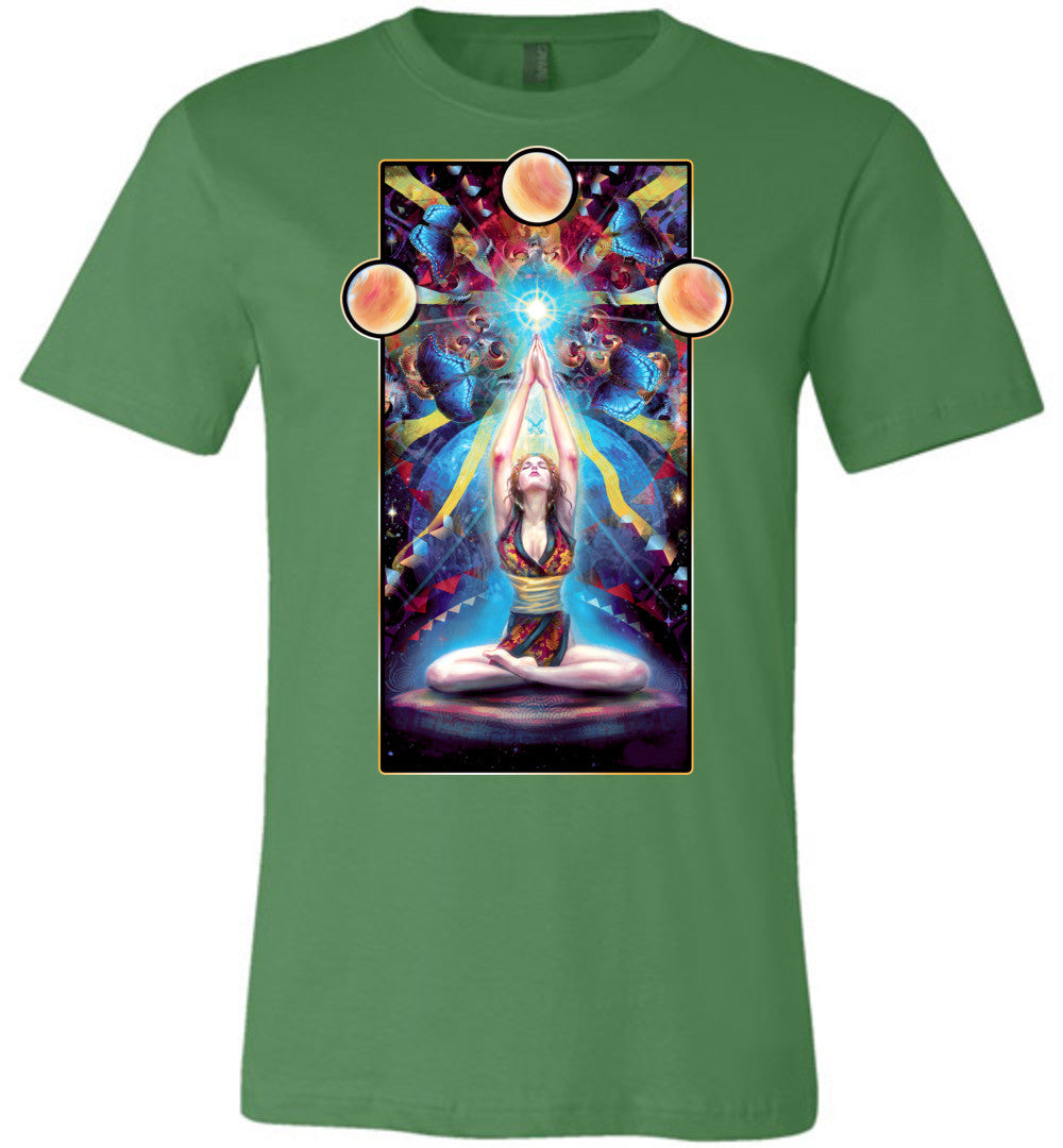 Meditation - Unisex Fitted  Fantasy Art T-shirt sizes (S-4XL) - Inlumined Arts LLC