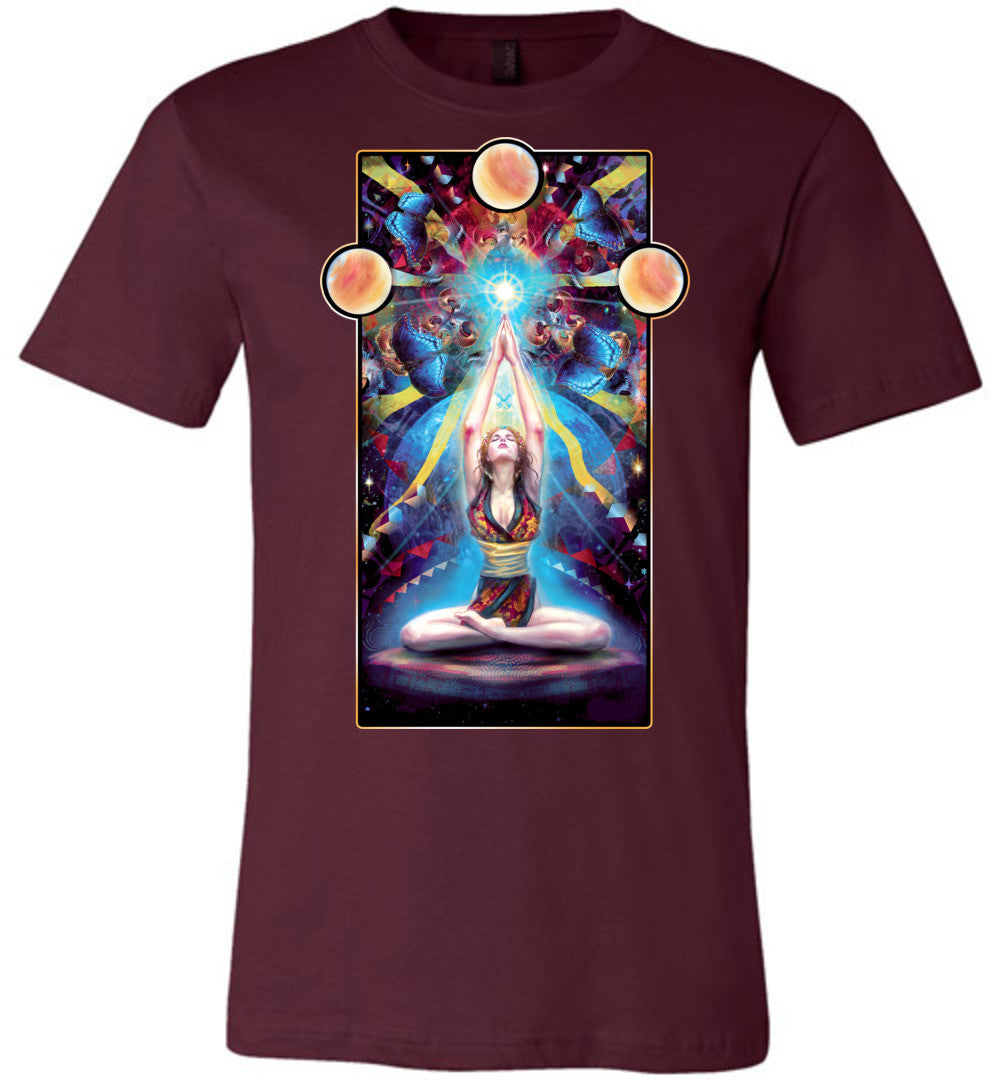 Meditation - Unisex Fitted  Fantasy Art T-shirt sizes (S-4XL) - Inlumined Arts LLC