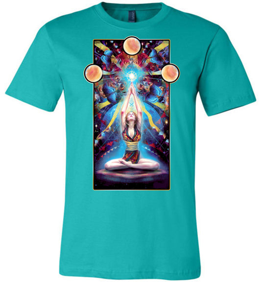 Meditation - Unisex Fitted  Fantasy Art T-shirt sizes (S-4XL) - Inlumined Arts LLC