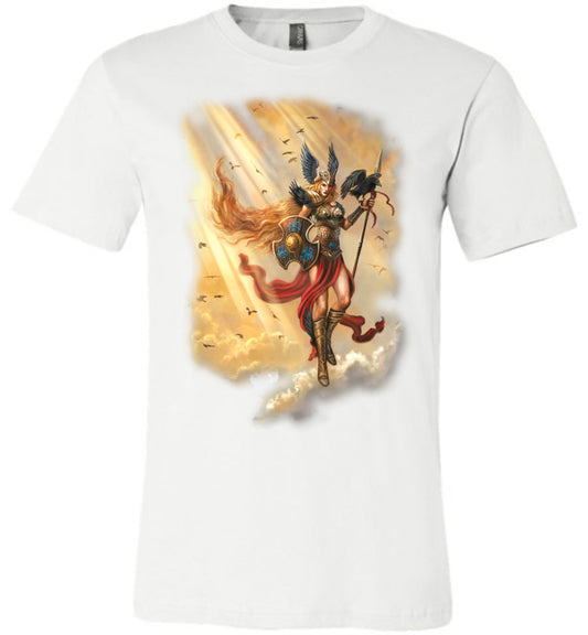 Valkyrie Norse Unisex  Fantasy Art graphic shirt  Light  Colored  (S-4XL) - Inlumined Arts LLC