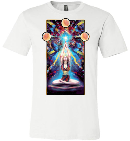Meditation - Unisex Fitted  Fantasy Art T-shirt sizes (S-4XL) - Inlumined Arts LLC