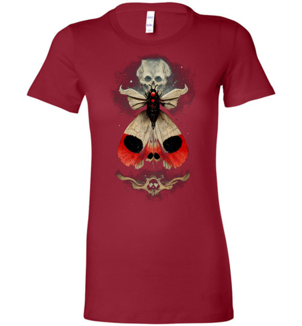 Ladies Fantasy Skull Death's Head Moth Shirt