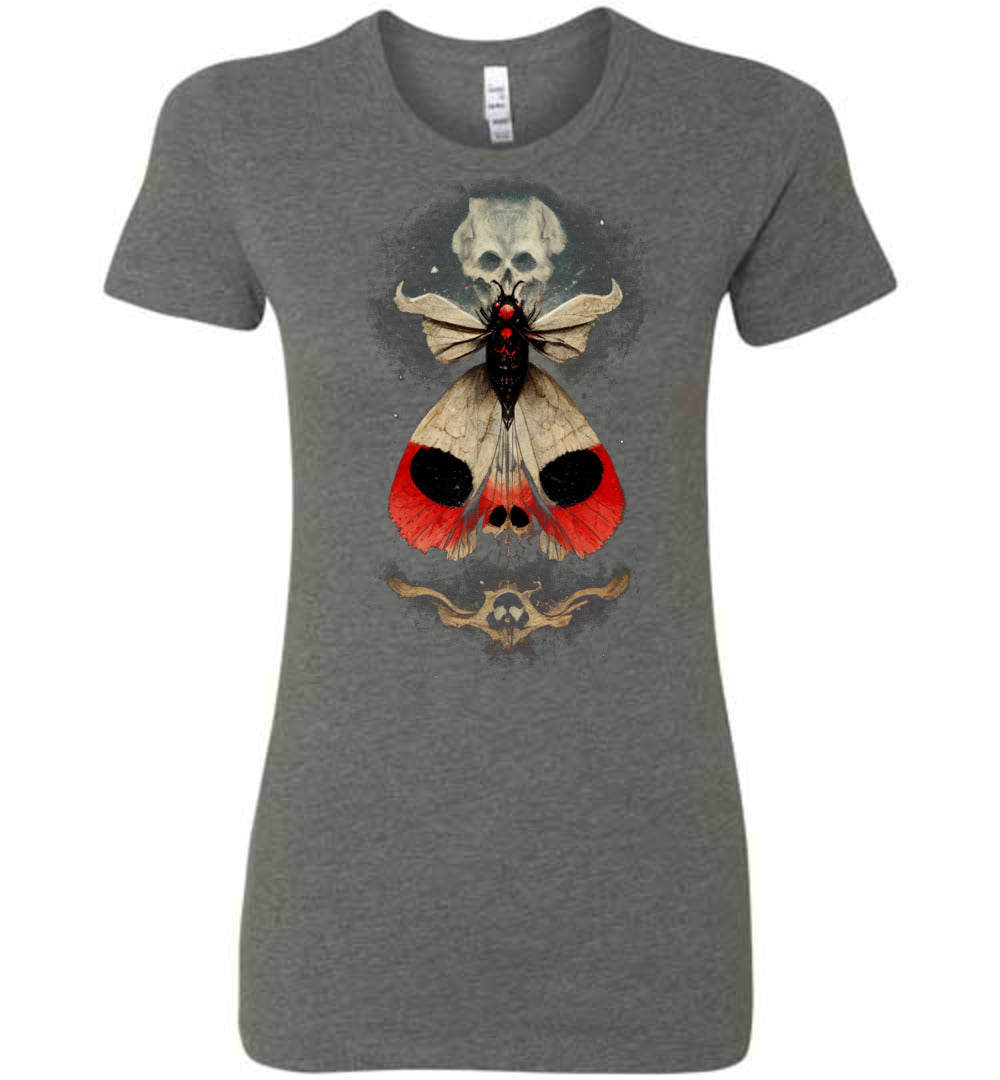 Ladies Fantasy Skull Death's Head Moth Shirt