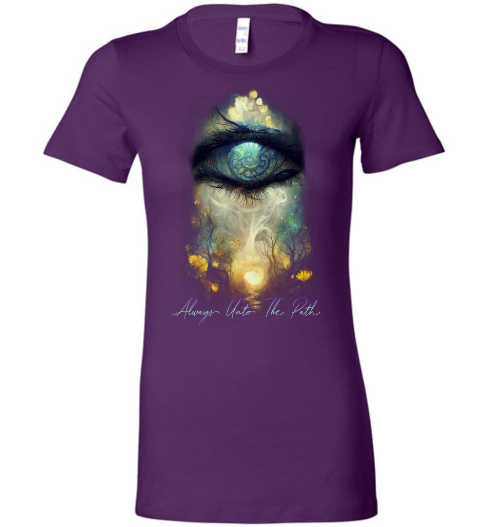 minds eye always unto the path ladies shirt