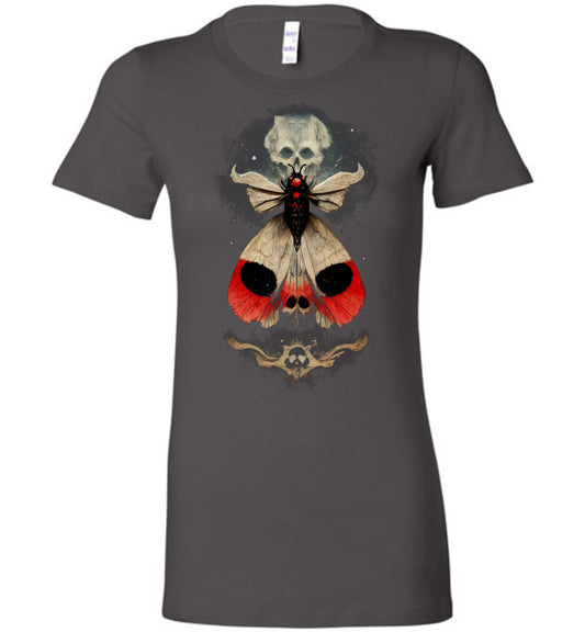 Ladies Fantasy Skull Death's Head Moth Shirt