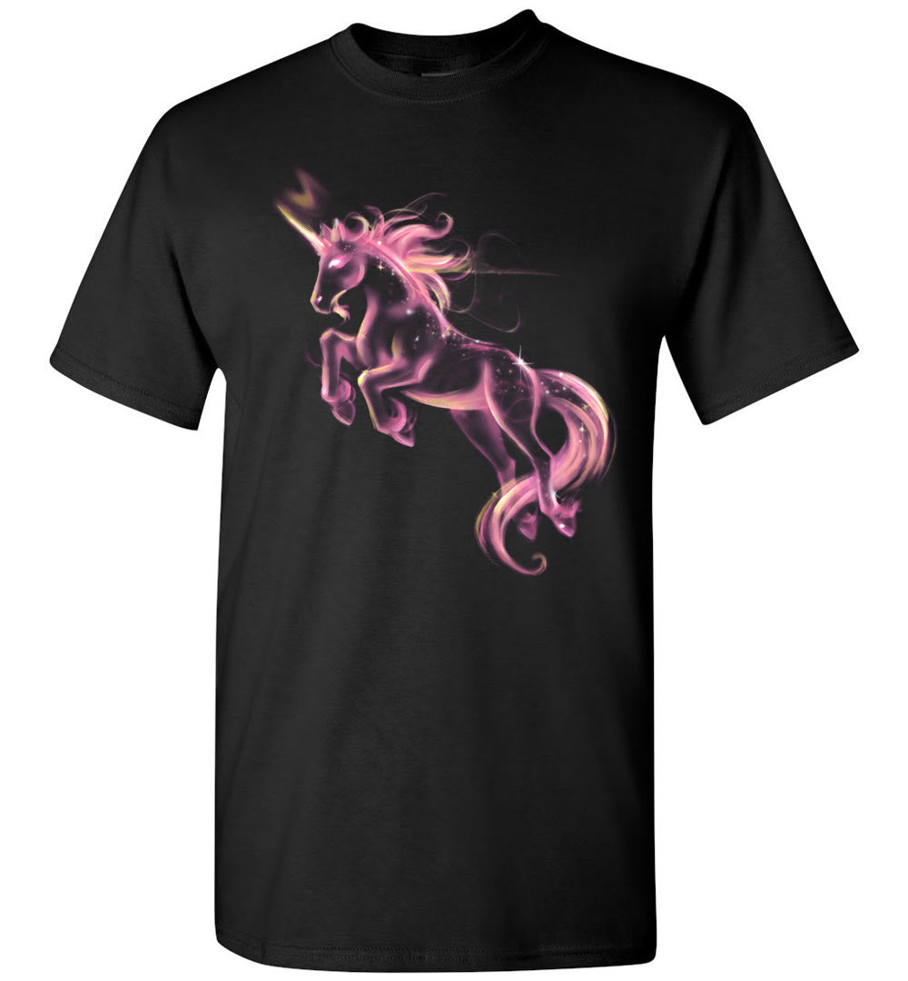 Unisex Celestial Etherial Pink Unicorn Graphic Tee shirt s-5xl - Inlumined Arts LLC