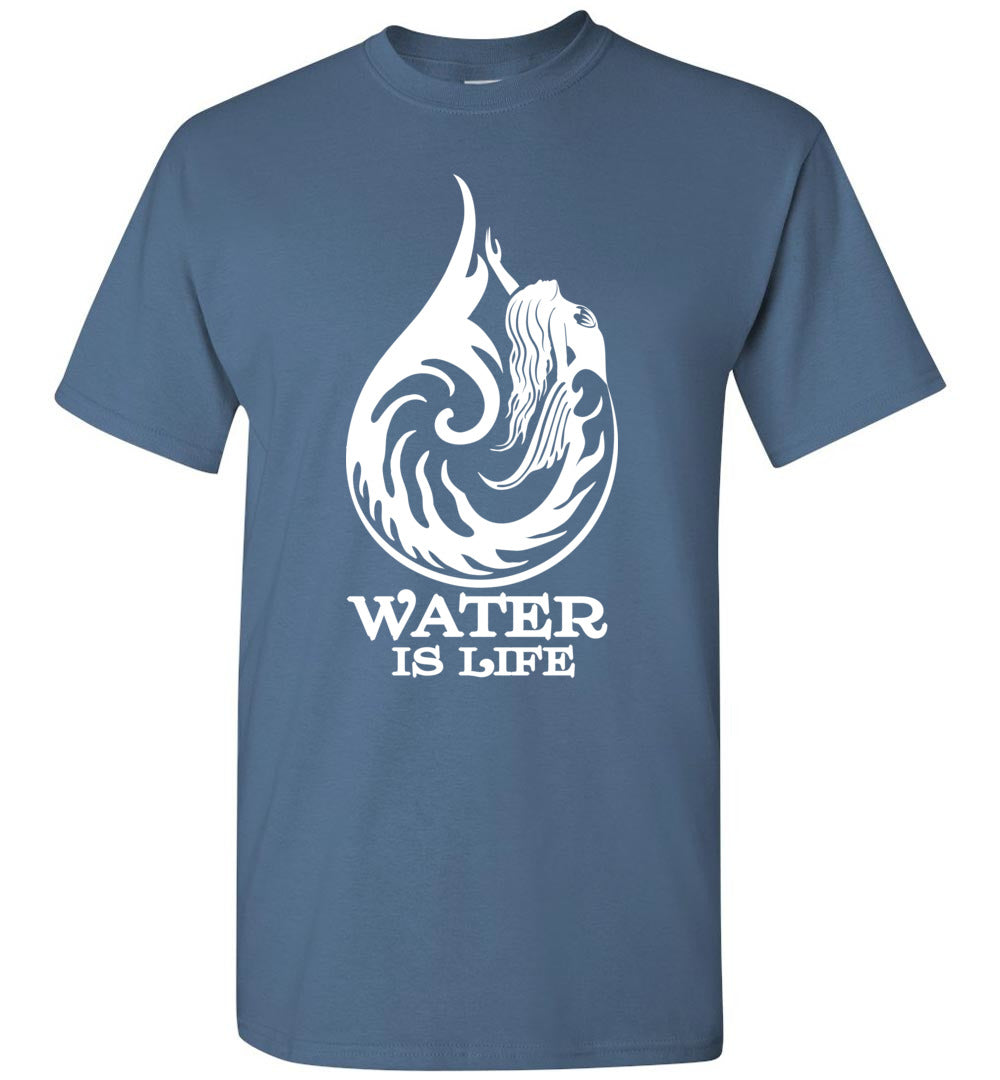 Water Is Life Mermaid water drop T-shirt s-6xl unisex men women - Inlumined Arts LLC