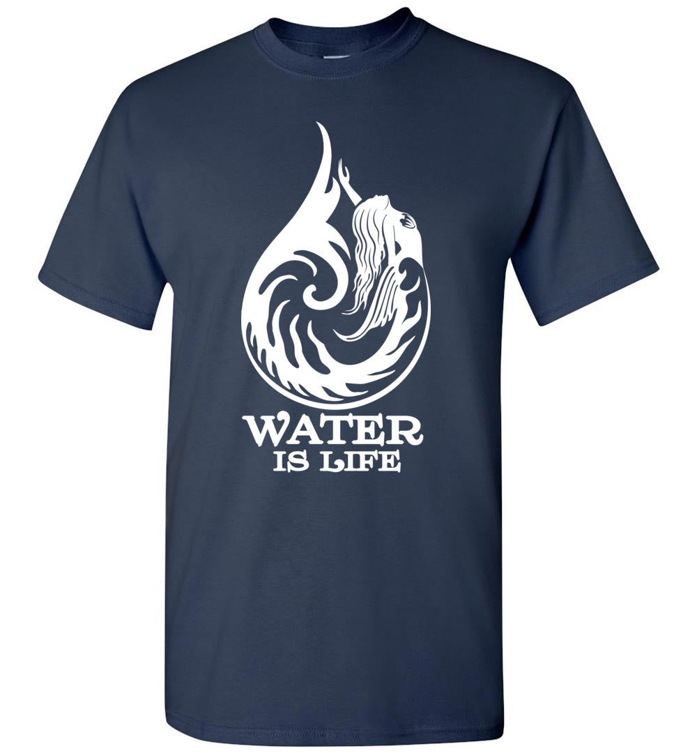 Water Is Life Mermaid water drop T-shirt s-6xl unisex men women - Inlumined Arts LLC
