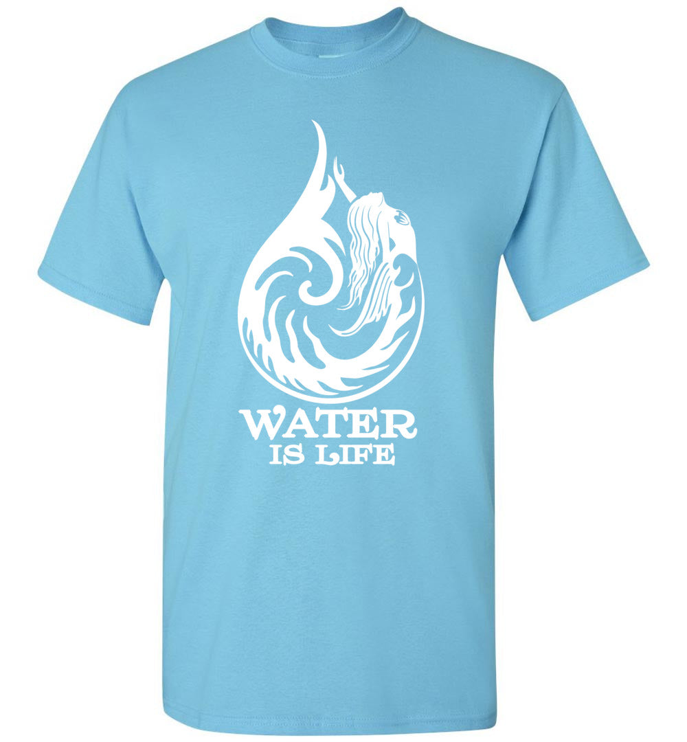 Water Is Life Mermaid water drop T-shirt s-6xl unisex men women - Inlumined Arts LLC