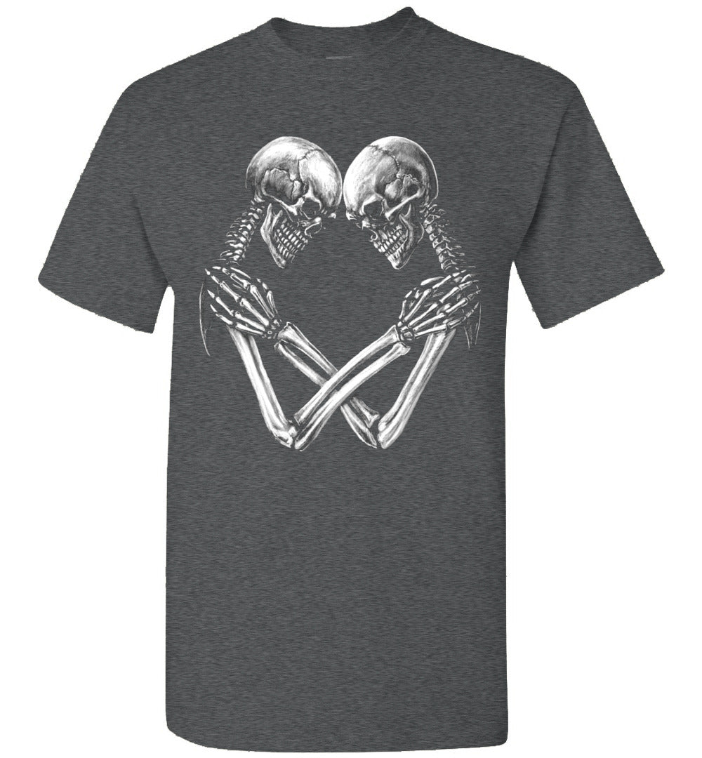 Skeleton Heart Unisex t-shirt Human Rights political skull love - Inlumined Arts LLC