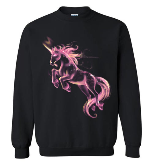 Celestial Etherial Pink Unicorn Graphic Sweatshirt S-5xl - Inlumined Arts LLC
