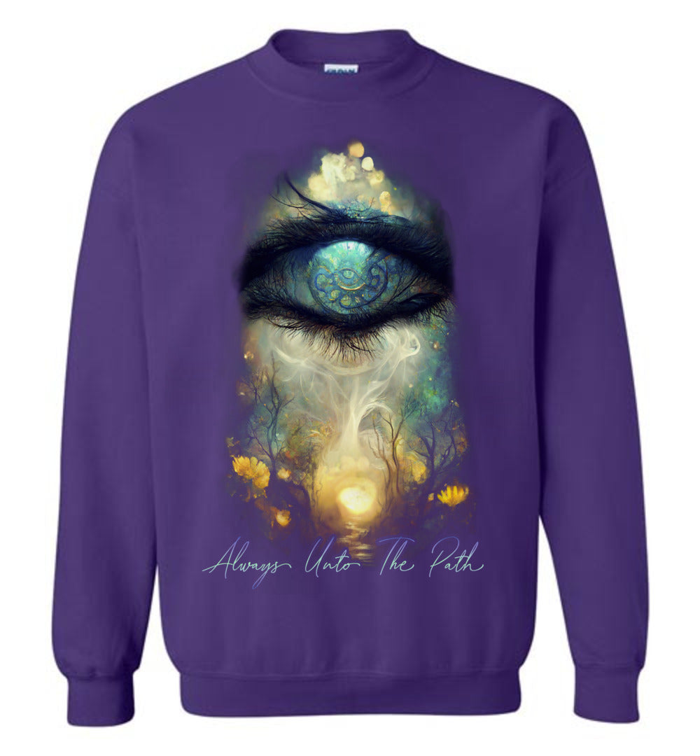 minds eye always unto the path sweatshirt