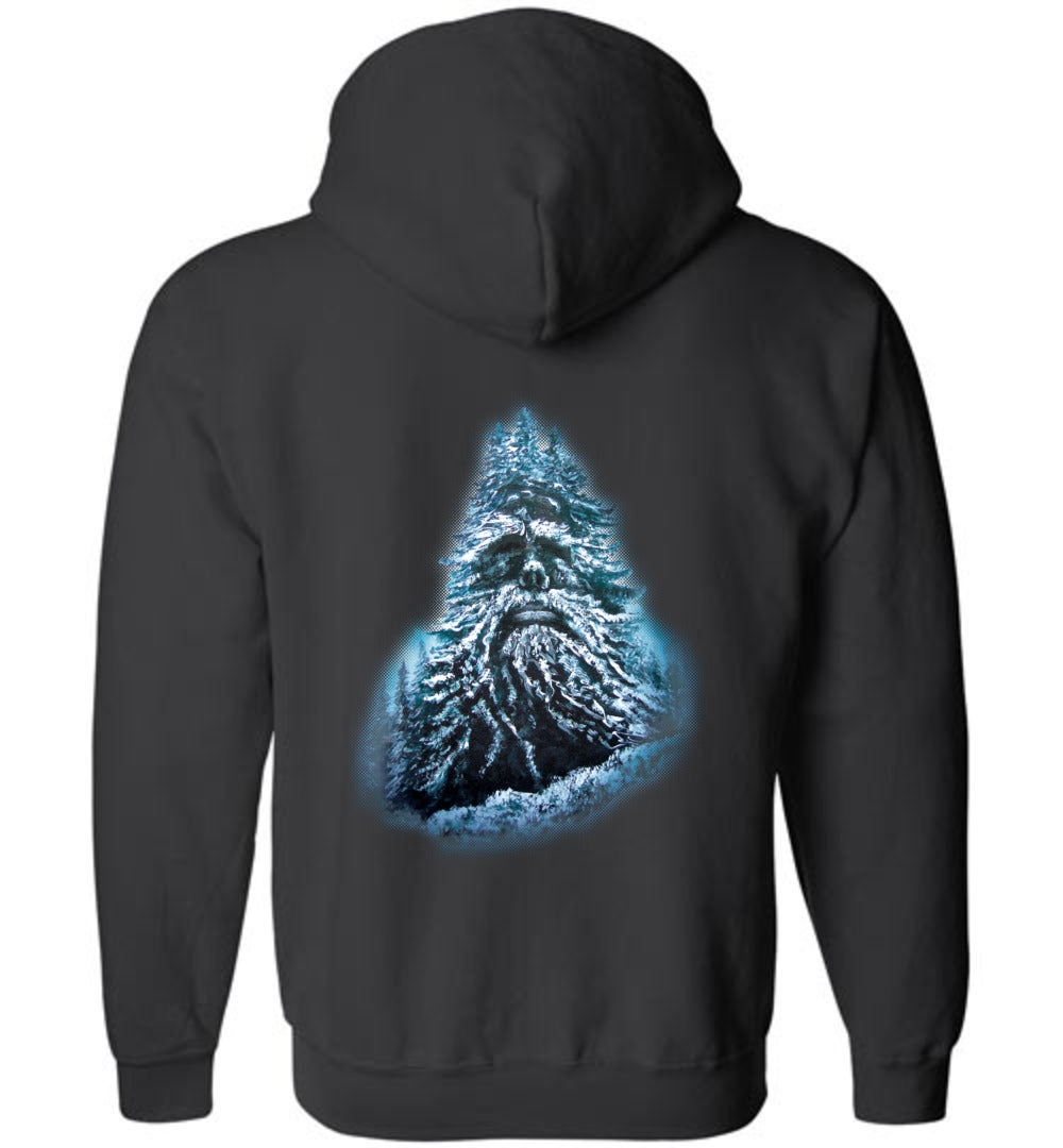 Warm Winter King zip front hoodie Christmas Holiday Yule - Inlumined Arts LLC