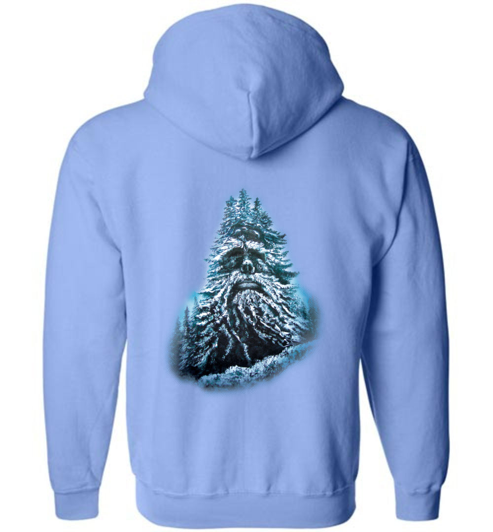 Warm Winter King zip front hoodie Christmas Holiday Yule - Inlumined Arts LLC