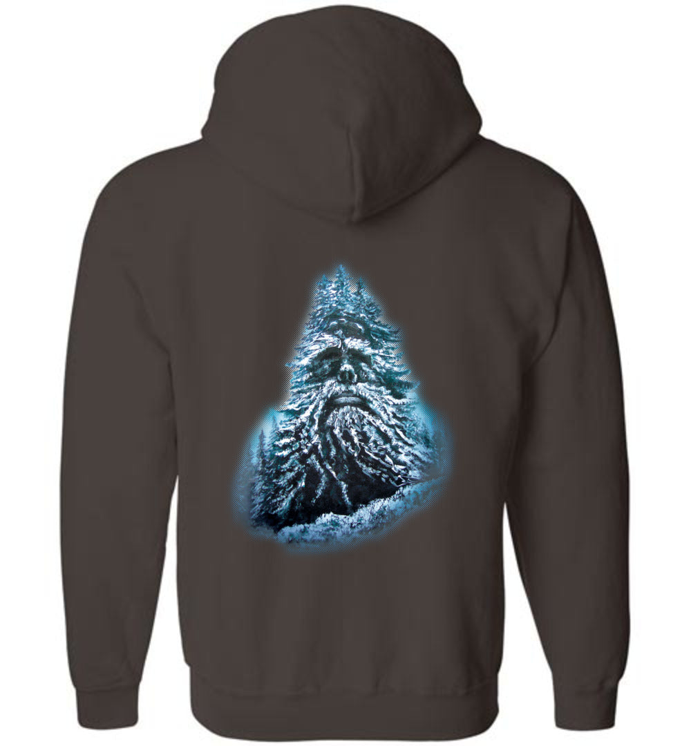 Warm Winter King zip front hoodie Christmas Holiday Yule - Inlumined Arts LLC