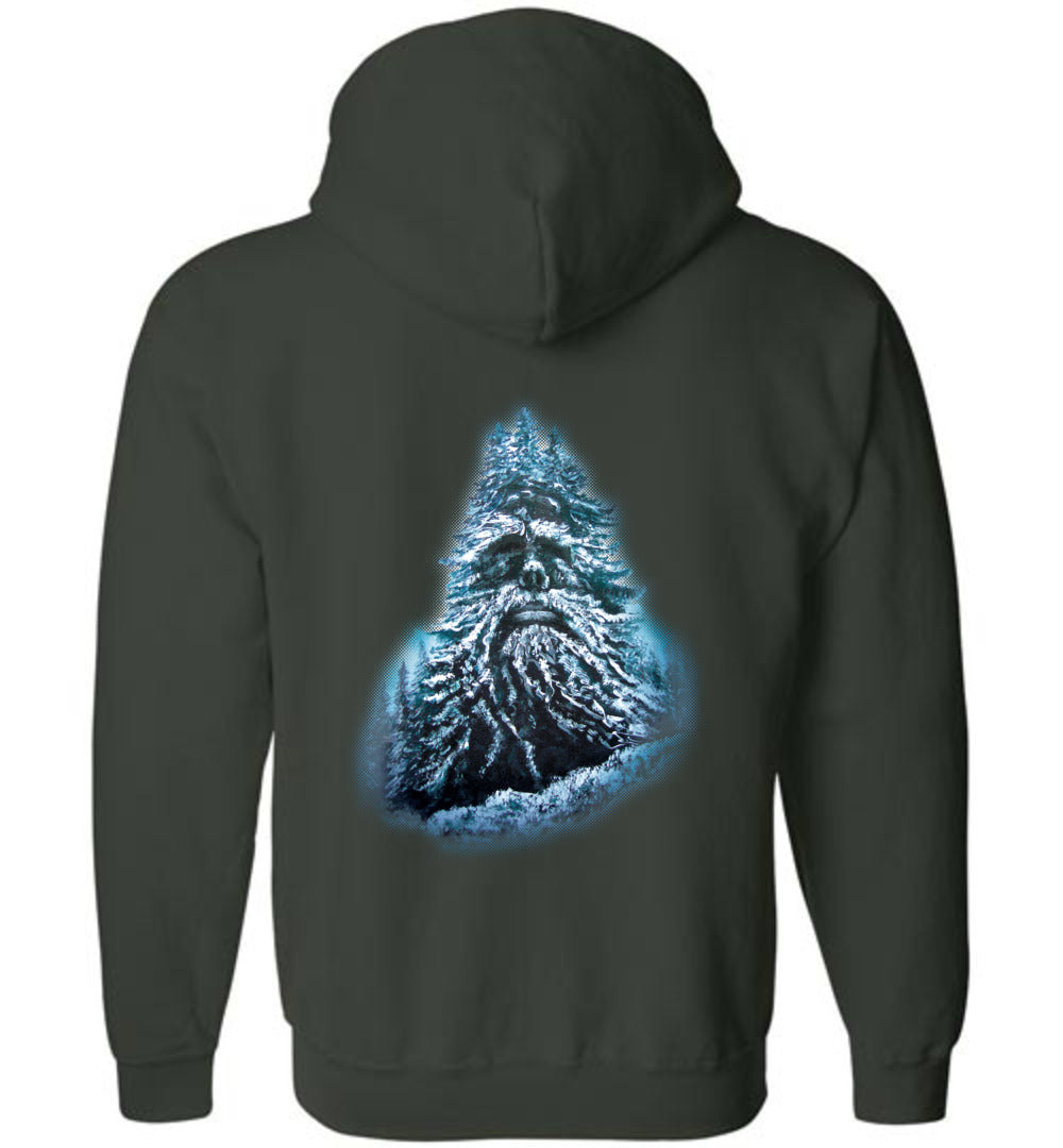 Warm Winter King zip front hoodie Christmas Holiday Yule - Inlumined Arts LLC