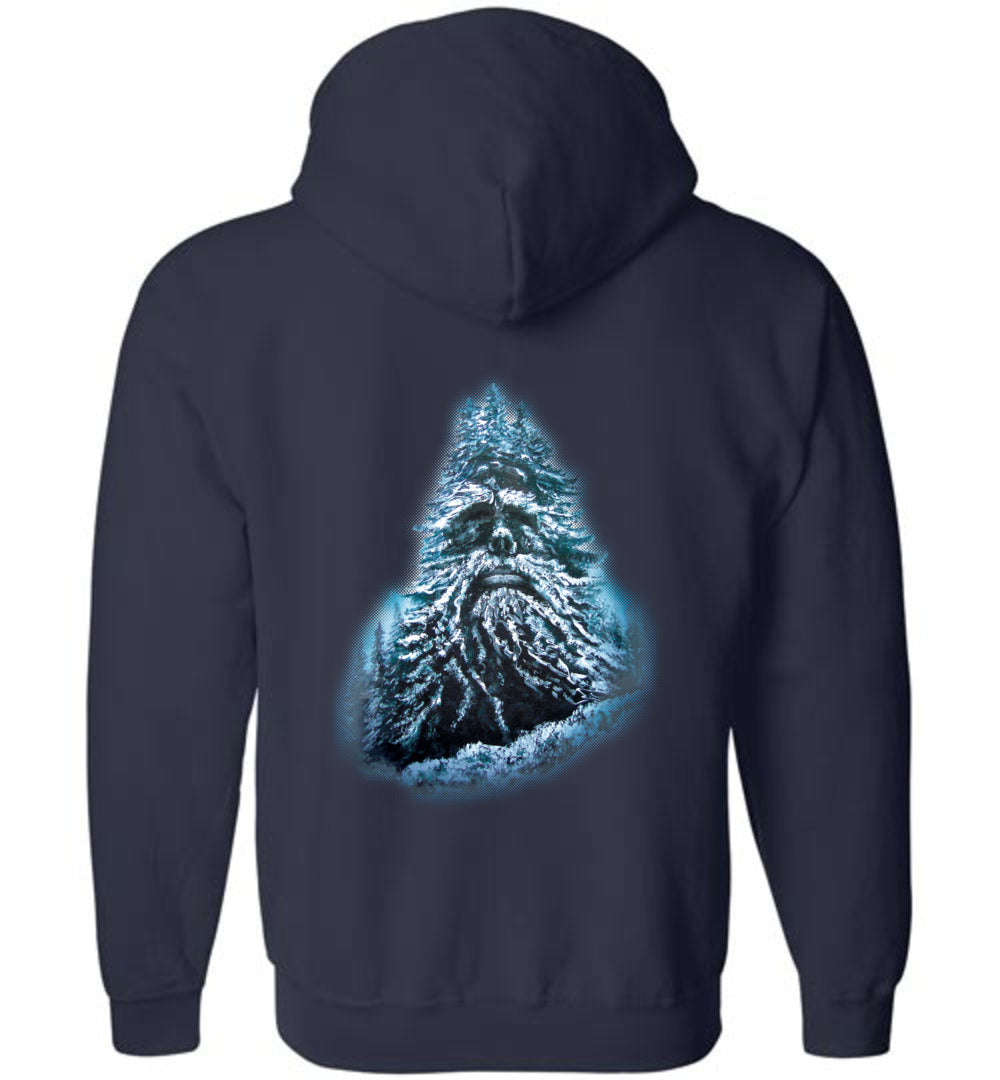 Warm Winter King zip front hoodie Christmas Holiday Yule - Inlumined Arts LLC