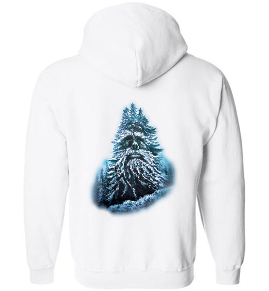 Warm Winter King zip front hoodie Christmas Holiday Yule - Inlumined Arts LLC
