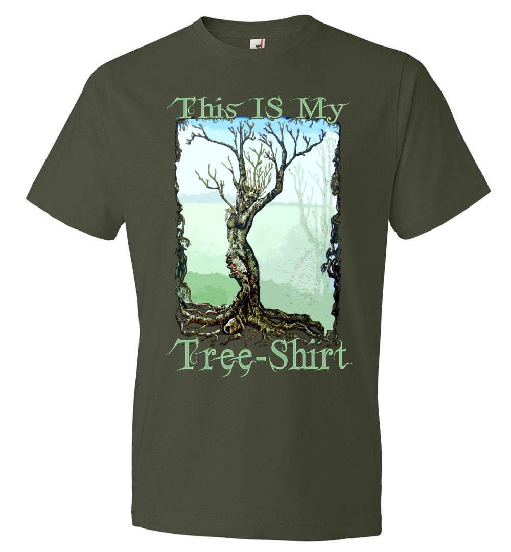 Funny Cute Whimsical fantasy art Dryad Fairy Tree Shirt s-3xl - Inlumined Arts LLC