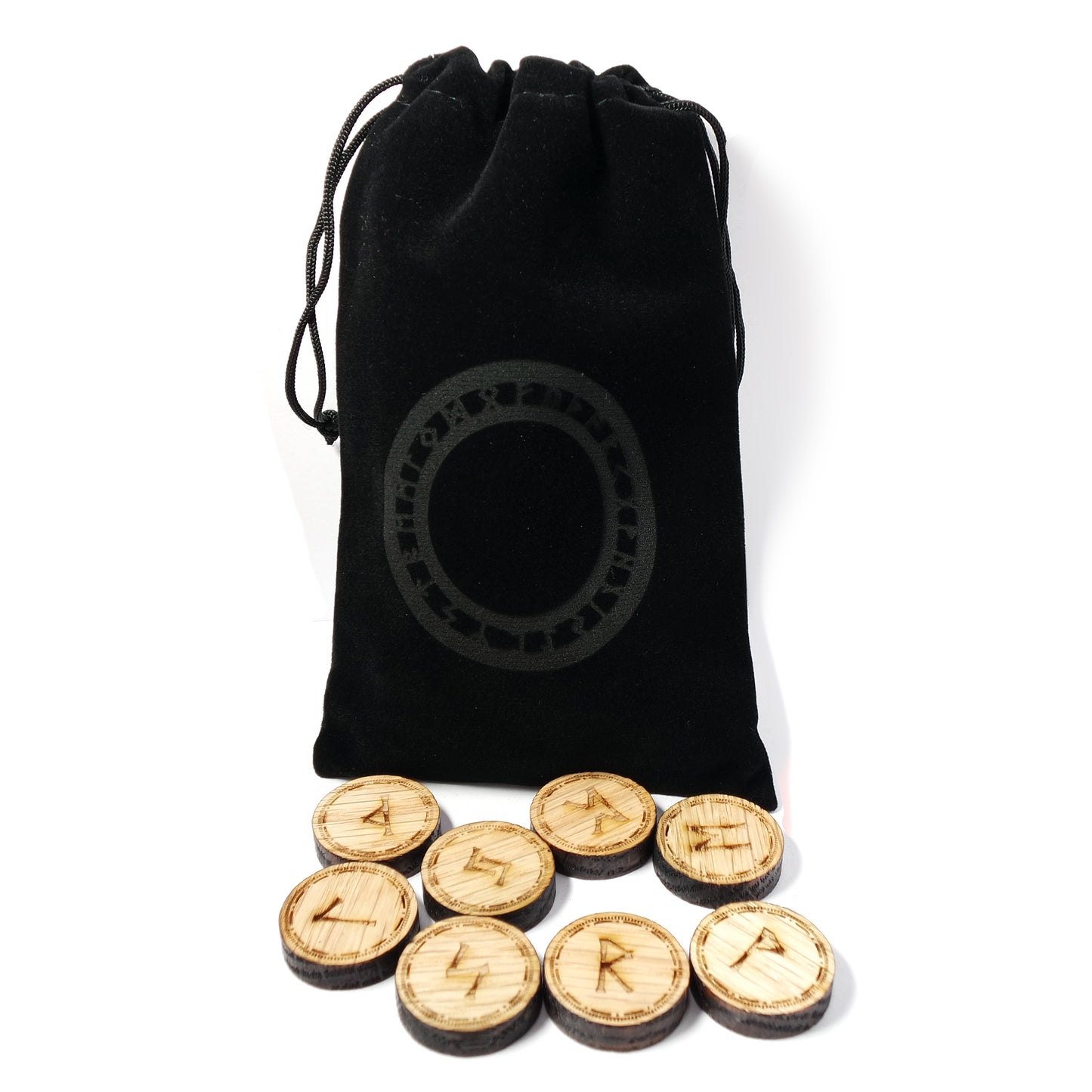 Round coin style Elder Futhark Viking Pocket rune set - Inlumined Arts LLC