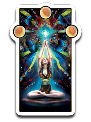 Meditation Vinyl Sicker Decal 3" - Inlumined Arts LLC