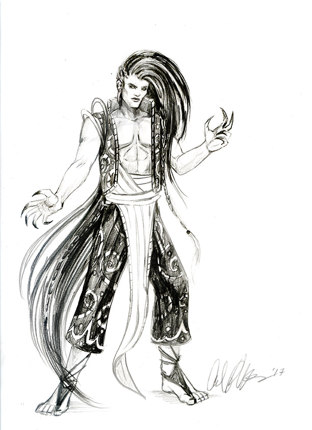 LEAGUE OF ELDER Concept ILLUSTRATION "Monoma Annuian Male" - Inlumined Arts LLC