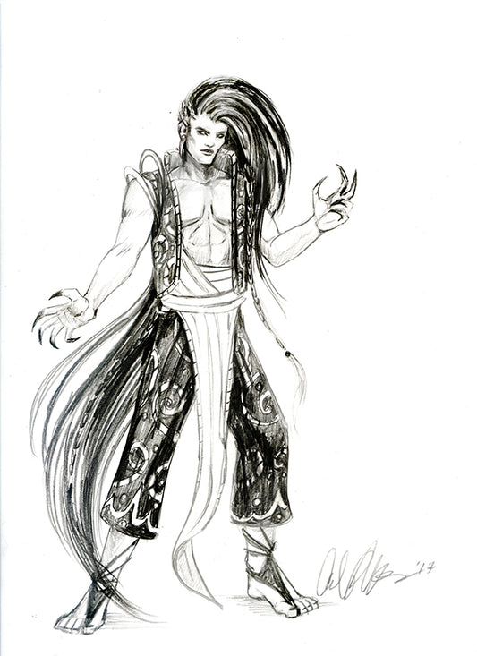 LEAGUE OF ELDER Concept ILLUSTRATION "Monoma Annuian Male" - Inlumined Arts LLC