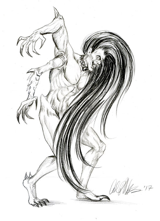 LEAGUE OF ELDER ILLUSTRATION Drawing ARTWORK "Berserkiside, Side" - Inlumined Arts LLC